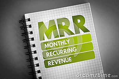 MRR - Monthly Recurring Revenue acronym Stock Photo