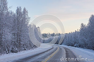 Winter roads. Stock Photo