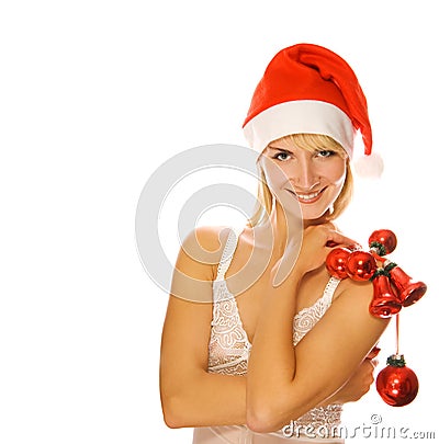 Mrs. Santa Stock Photo