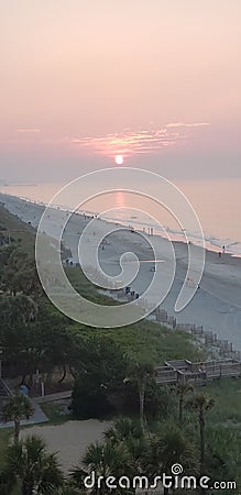 Mrytle beach sunrise what a beautiful view to wake up too Stock Photo