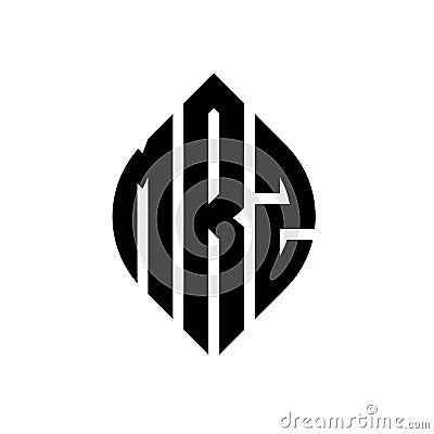 MRZ circle letter logo design with circle and ellipse shape. MRZ ellipse letters with typographic style. The three initials form a Vector Illustration