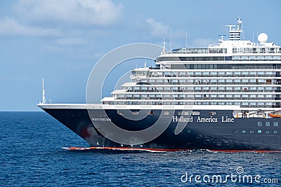 MS WESTERDAM, Holland America Line passengers ship sails in the sea during the trip to Thailand Editorial Stock Photo