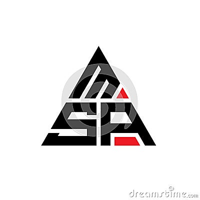 MSA triangle letter logo design with triangle shape. MSA triangle logo design monogram. MSA triangle vector logo template with red Vector Illustration