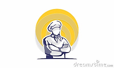 Msater chef logo Stock Photo