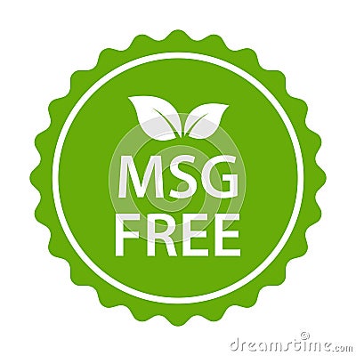 MSG FREE icon vector. Glutamate no added food package sign for your website design, logo, app, UI.illustration Vector Illustration