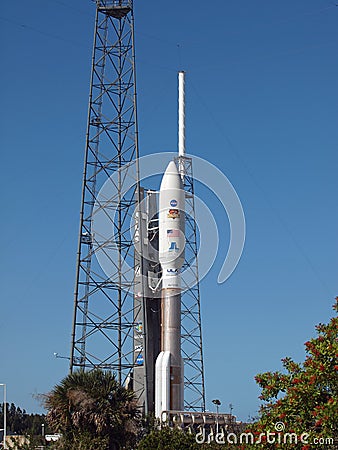 MSL and the Atlas 5 Rocket Editorial Stock Photo