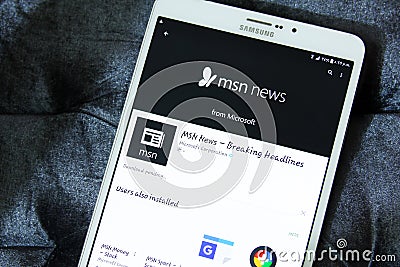 Msn news app logo Editorial Stock Photo