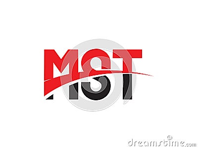 MST Letter Initial Logo Design Vector Illustration Vector Illustration