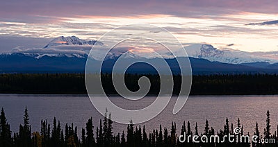 Mt Blackburn Willow Lake Wrangell-St Elias National Park Stock Photo