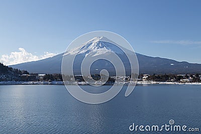 Mt.Fuji in winter, Japan Stock Photo