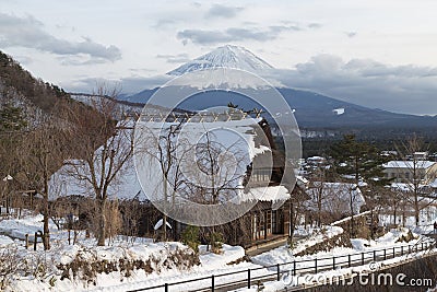 Mt.Fuji in winter, Japan Stock Photo