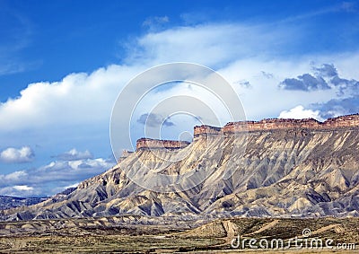 Mt. Garfield and the Bookcliffs Stock Photo