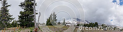 Mt. Hood, covered cloud in Oregon Stock Photo