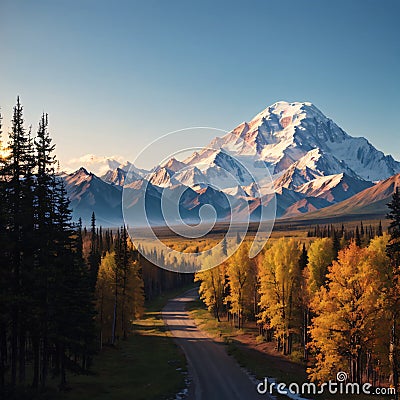 Mt McKinley is in Alaska North America. Stock Photo