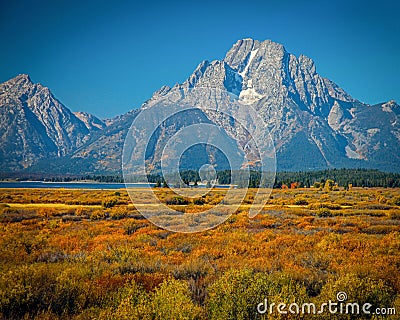 Mt. Moran - Tetons - Wyoming Stock Photo