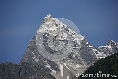 Mt Sir Donald, with blue sky, Stock Photo