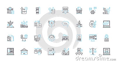 Mtary issue linear icons set. Discrimination, Inequality, Stereotyping, Racism, Prejudice, Bias, Xenophobia line vector Vector Illustration
