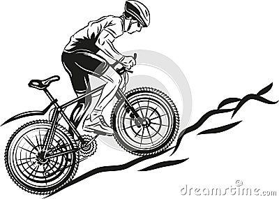 MTB biker Vector Illustration