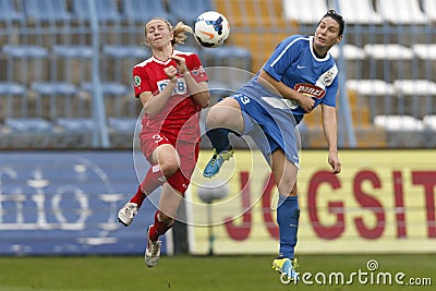 MTK vs. Potsdam football match Editorial Stock Photo