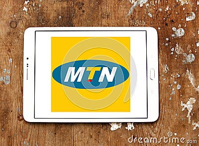 Mtn mobile operator logo Editorial Stock Photo