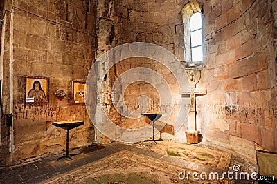 Mtskheta Georgia Altar Of Jvari Church, Interior Of Sanctuary In Stock Photo