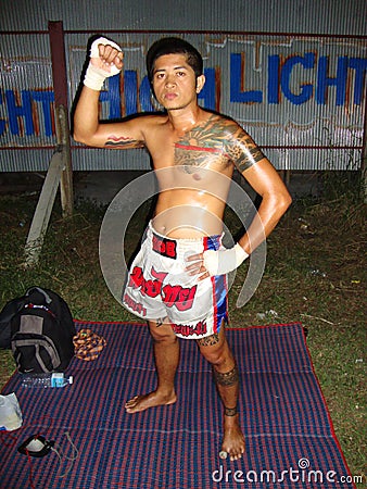 Muay Thai Fighter. Editorial Stock Photo