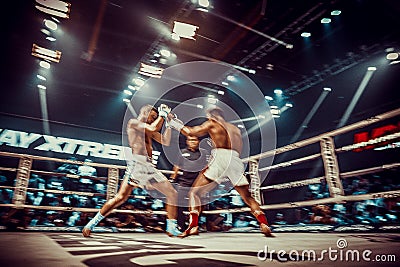 Muay thai fighting in Bangkok in Thailand Editorial Stock Photo