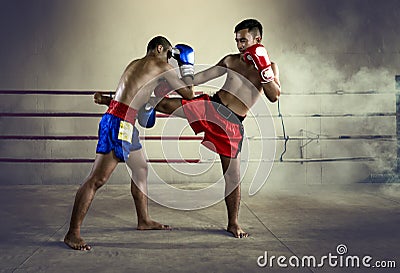 Muay Thai Thailand Boxing Man Fighter martial art Stock Photo