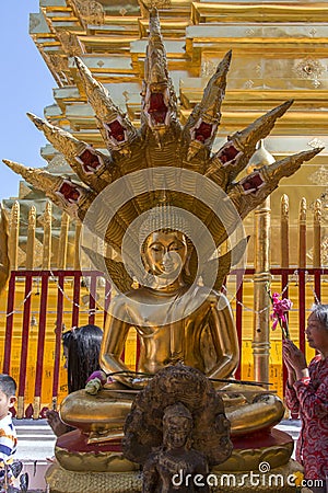 Gautama Buddha - Chiang Mai - Thailand Editorial Stock Photo