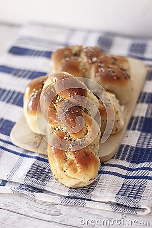 Mucenici: traditional Romanian sweet bread Stock Photo