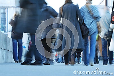Much of anybody walking on the street Stock Photo