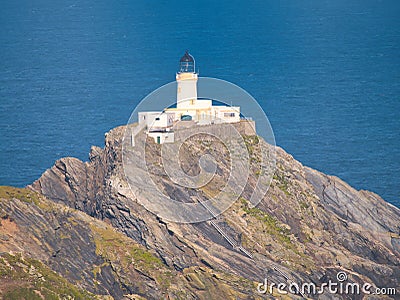 Muckle Flugga lighthouse off Hermaness on the north coast of the island of Unst in Shetland, Scotland, UK. Editorial Stock Photo
