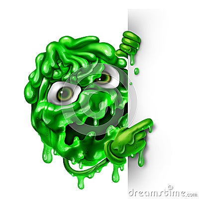 Mucus Character Cartoon Illustration