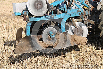 Vintage Farming Plough. Stock Photo