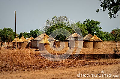 Traditional house in northern Ghana Stock Photo
