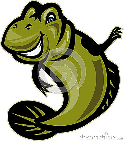 Mud skipper or goby fish Vector Illustration