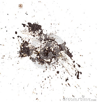 Mud splat pattern isolated on a white background Stock Photo