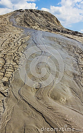 Mud Volcano - Buzau county - Romania Stock Photo