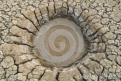 Mud volcano Stock Photo