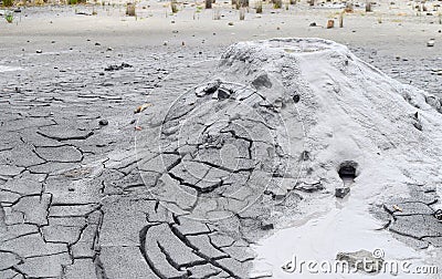 Mud Volcano with Emission of Liquid and Solid Material - Baratang island, Andaman Nicobar Islands, India Stock Photo