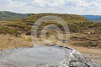 The Mud Volcanoes - Buzau county - Romania Stock Photo