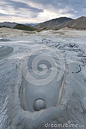 Mud Volcanoes in Buzau, Romania Stock Photo