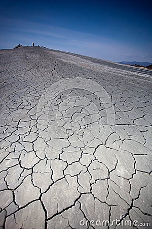 Mud Volcanoes in Buzau, Romania Stock Photo