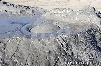 Mud Volcanoes in Buzau Stock Photo