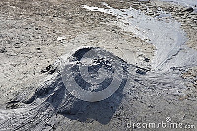 Mud volcanoes in Buzau, Romania. Vulcanii Noroiosi Stock Photo