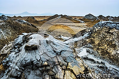 Mud volcanoes of Gobustan Stock Photo