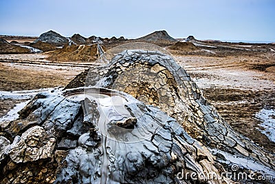 Mud volcanoes of Gobustan Stock Photo