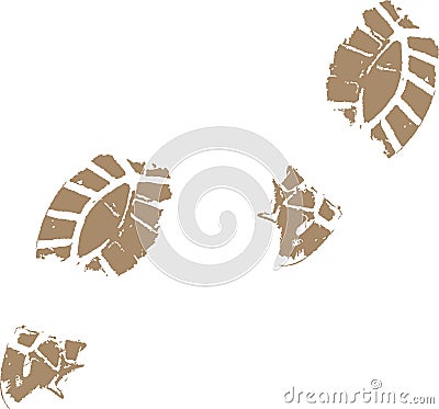 Muddy Footprints Vector Vector Illustration