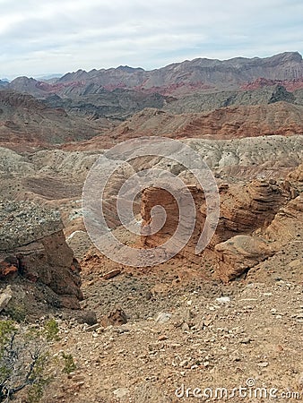 Muddy Mountain Wilderness View from the Northshore Summit Stock Photo