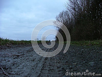 Muddy road Stock Photo